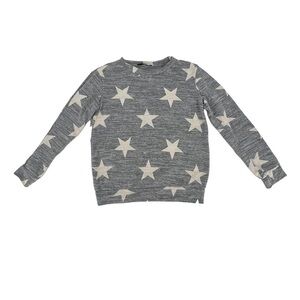 Missguided Gray Long Sleeve Cream Star Shirt Size 8 Women’s